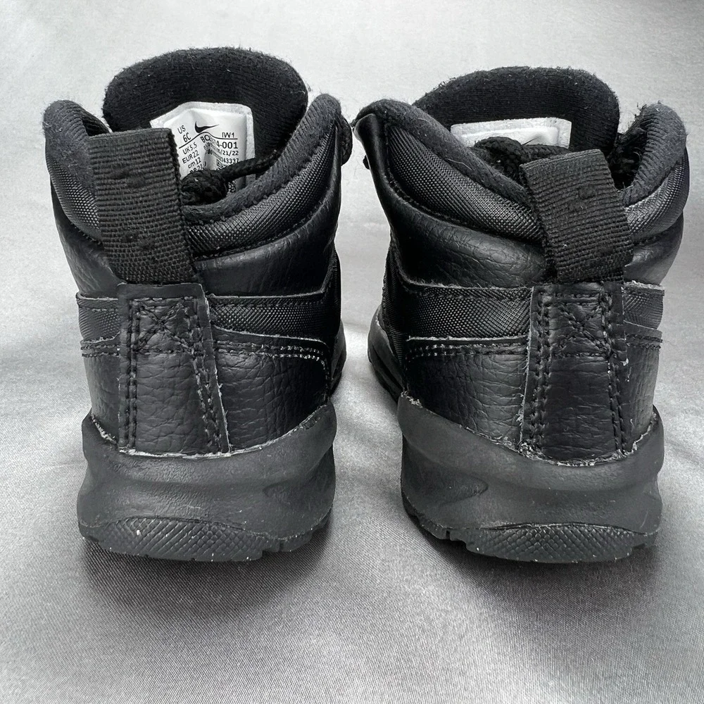 Nike Manoa Leather Toddler Boot Black Lace Up Ankle BQ5374-001 Size 6C Shoes